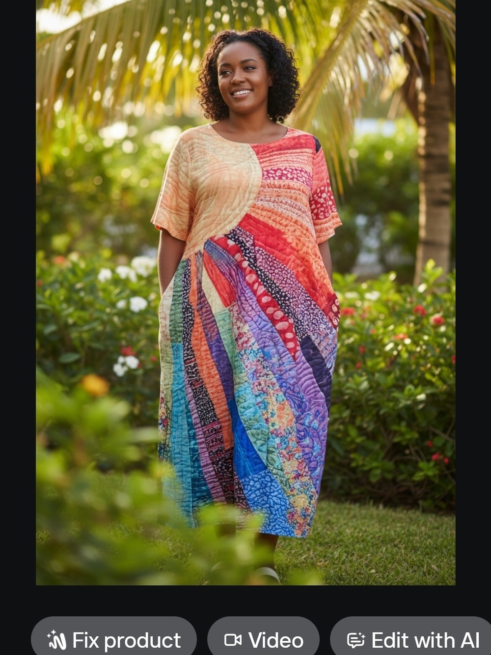 Vibrant Multicolor Patchwork Maxi Dress EARRINGS INCLUDED